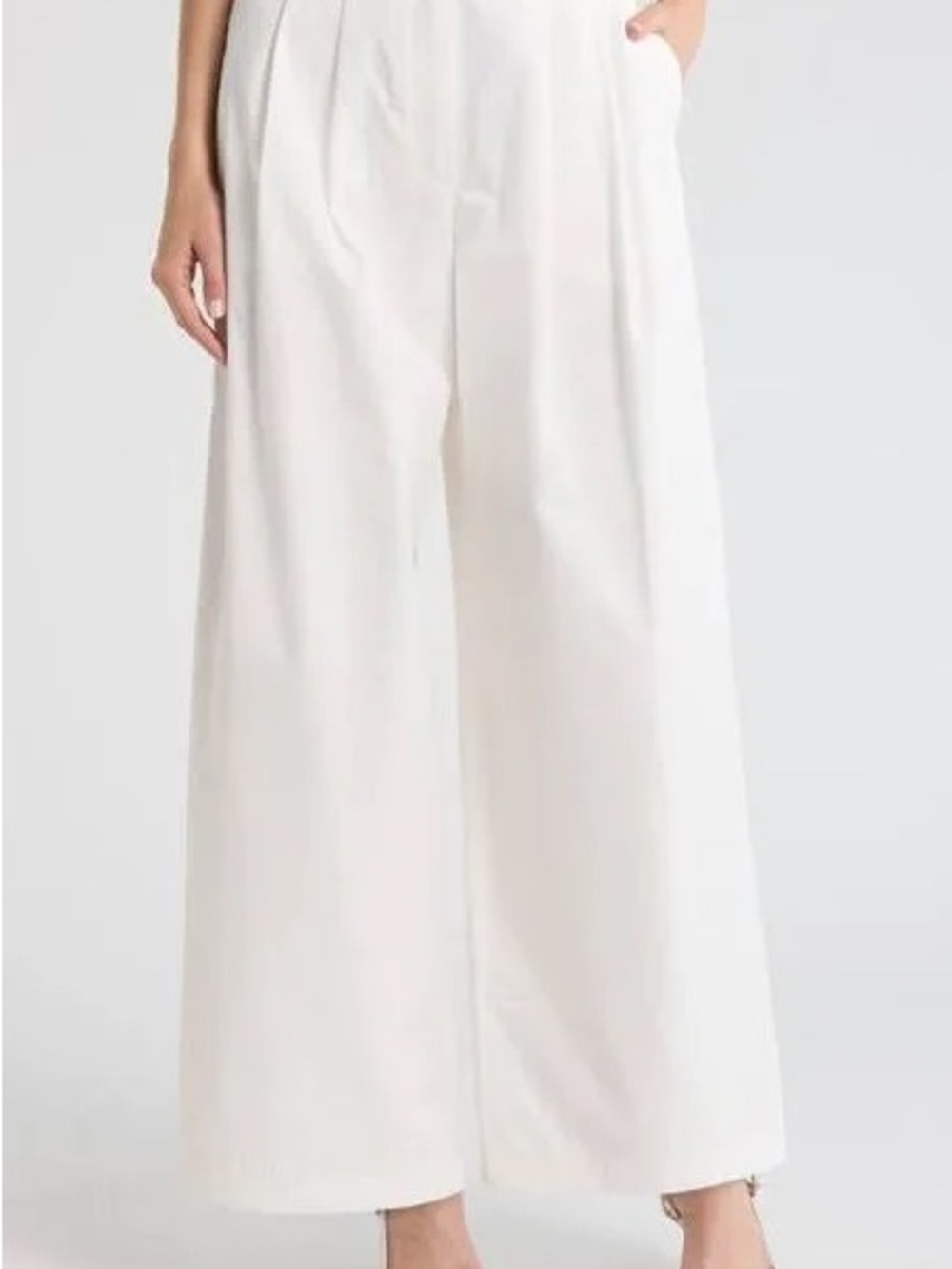 Doen Lisa Wide Leg Cotton Pants - Salt
